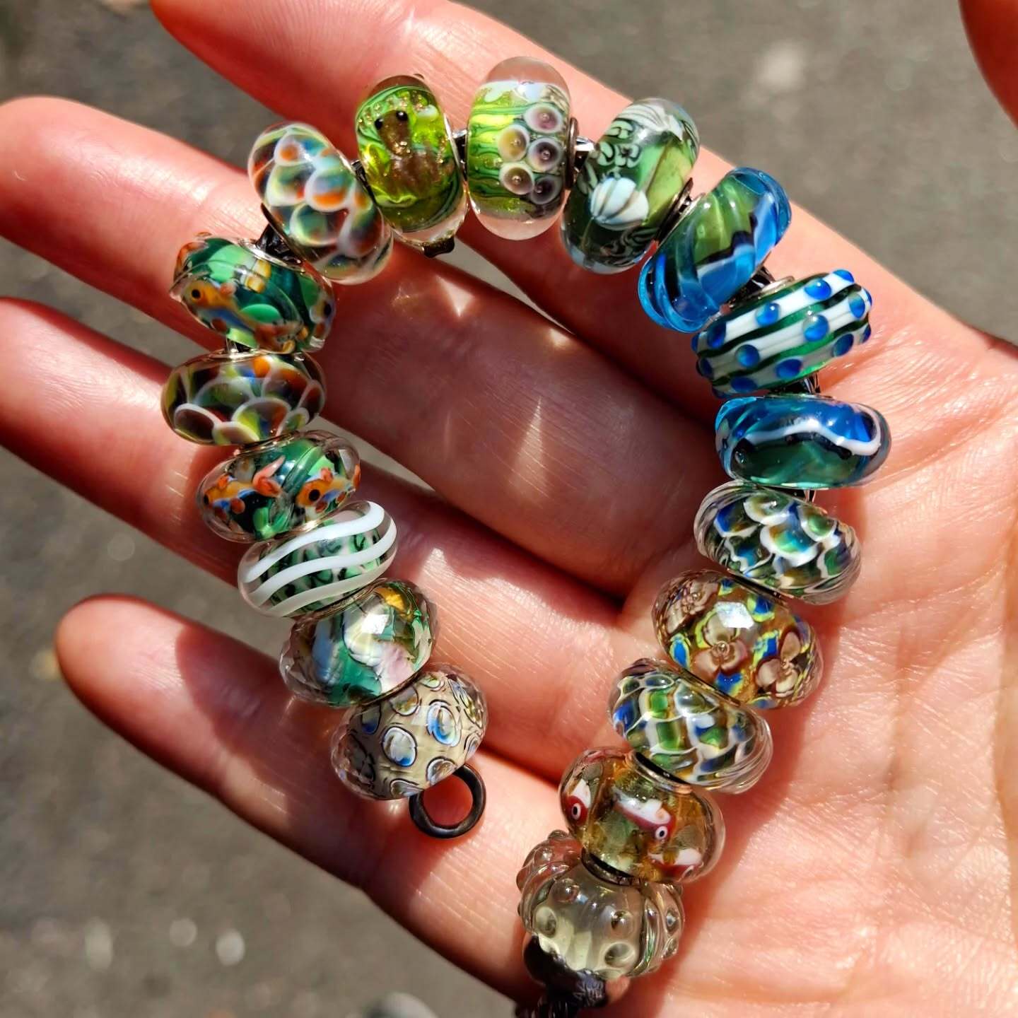 TROLLBEADS ネックレス ガラスビーズセット Mirror of Serenity – Trollbeads